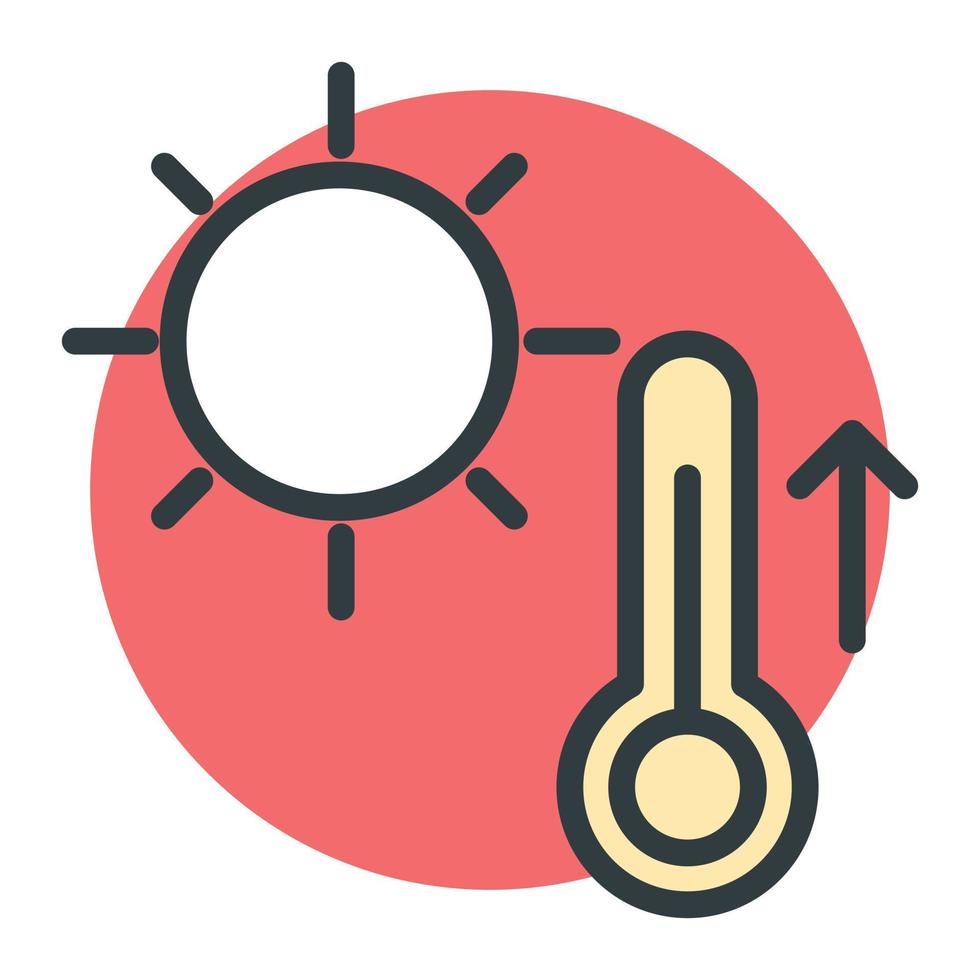 Trendy Temperature Concepts vector