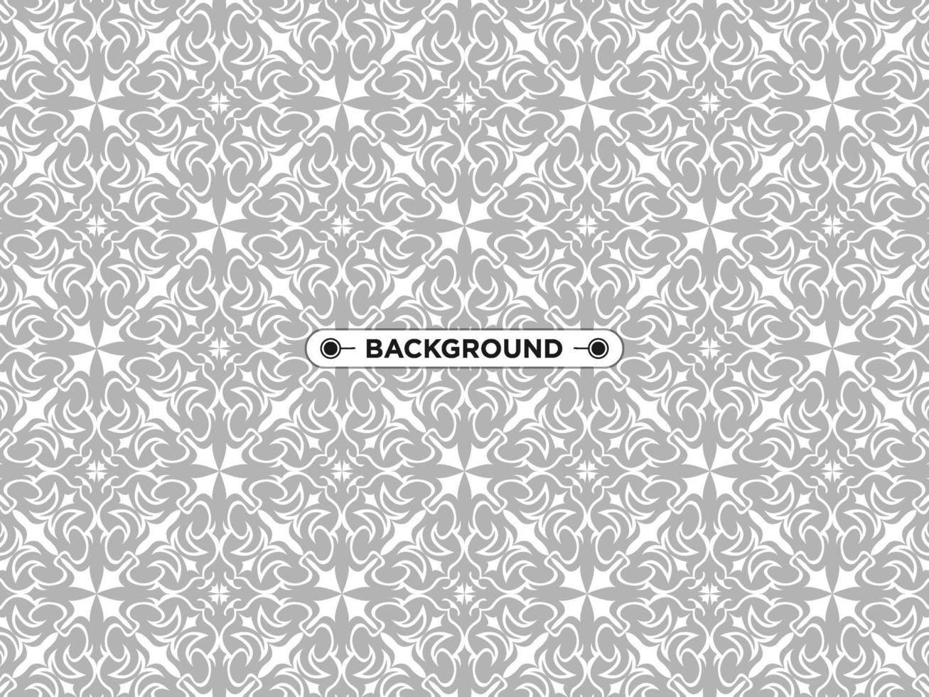 gray ethnic mandala seamless pattern background vector