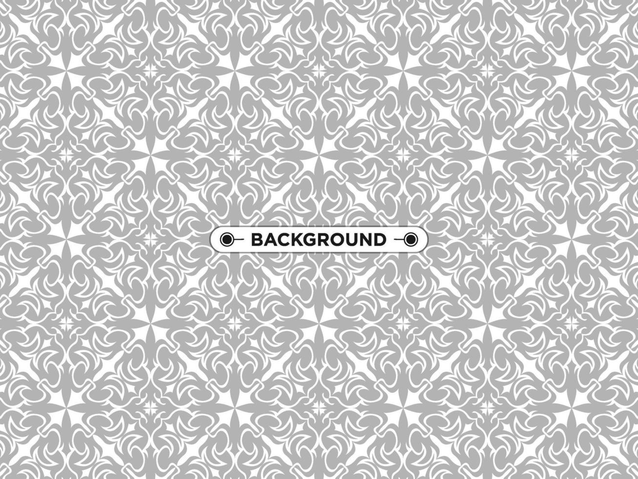 gray ethnic mandala seamless pattern background vector