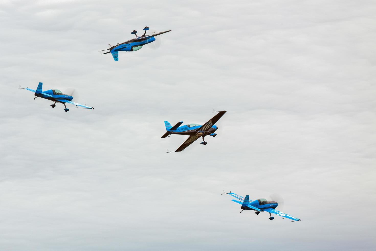 Shoreham-by-Sea, West Sussex, UK, 2005. RAF Blades flying team photo