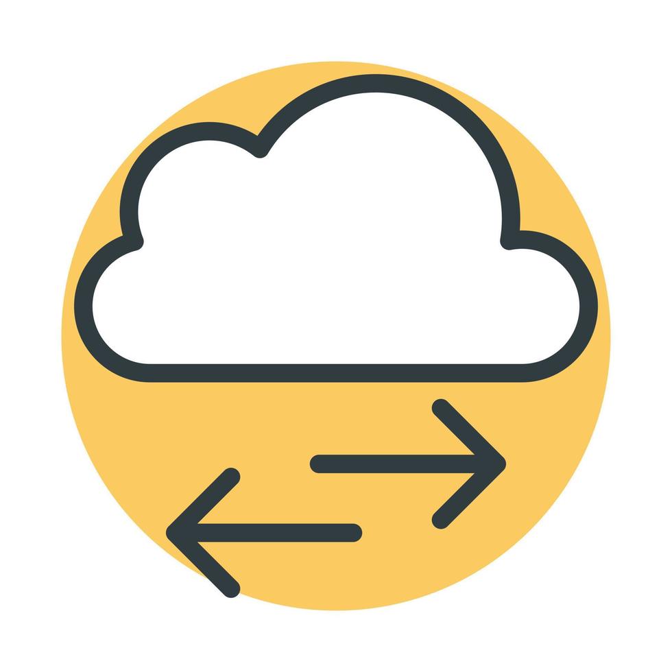 conceptos de transferencia en la nube vector