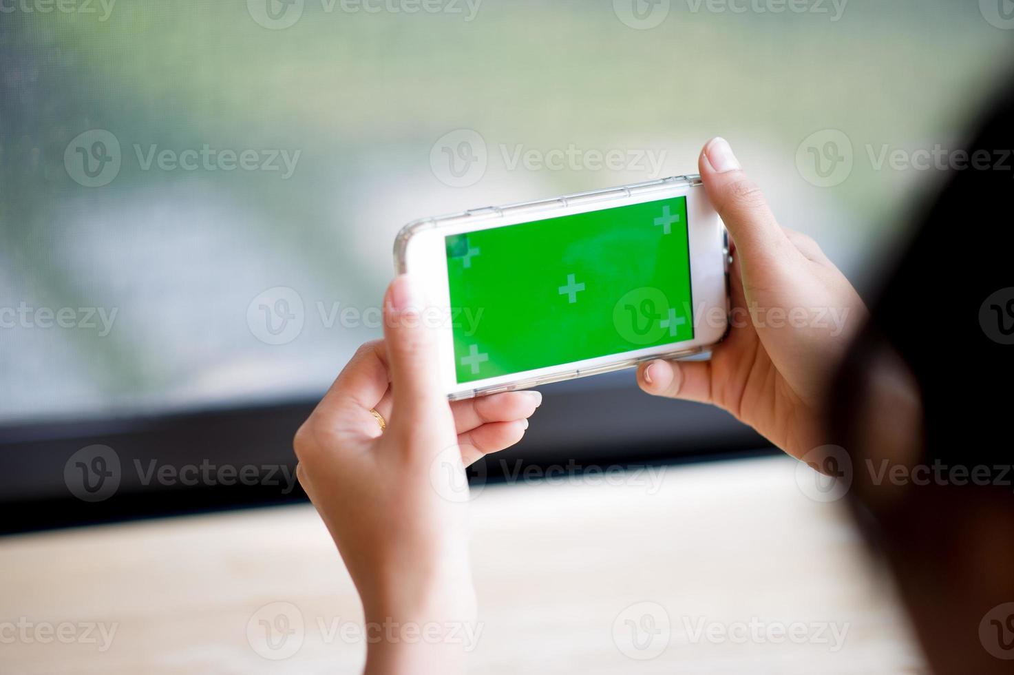 Hands and phones, online communication Online business Concept of using technology photo