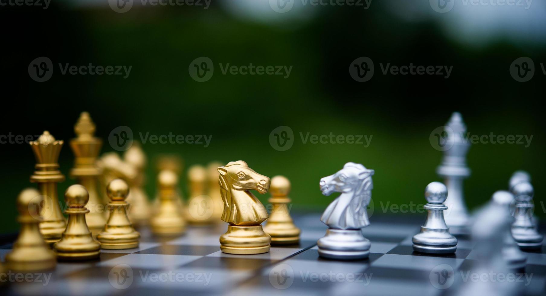 Chess, board games for concepts and contests, and strategies for business success ideas photo