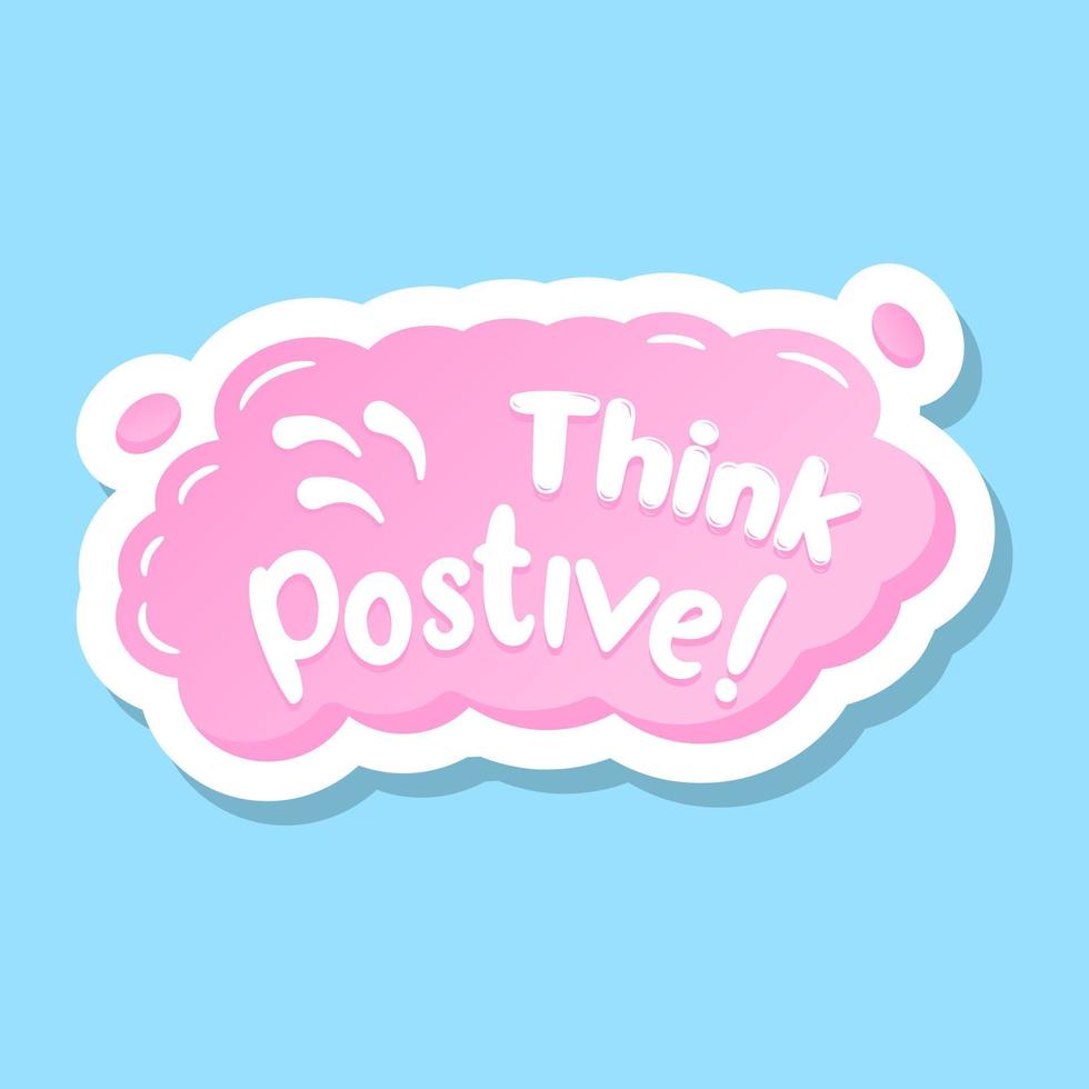 A think positivity bubble in flat sticker vector