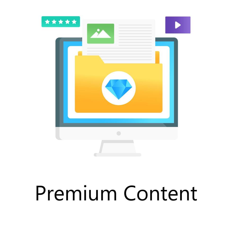 A vector of premium content in editable style