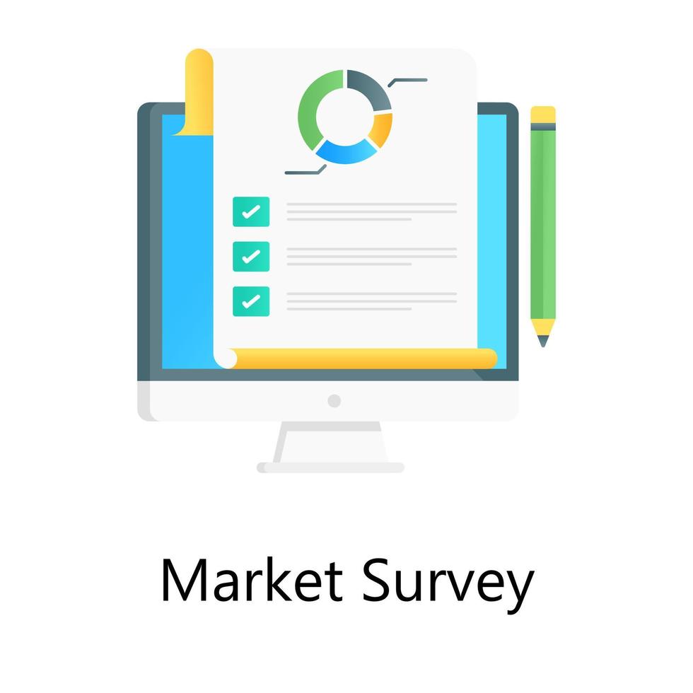 Market survey in editable flat gradient style vector