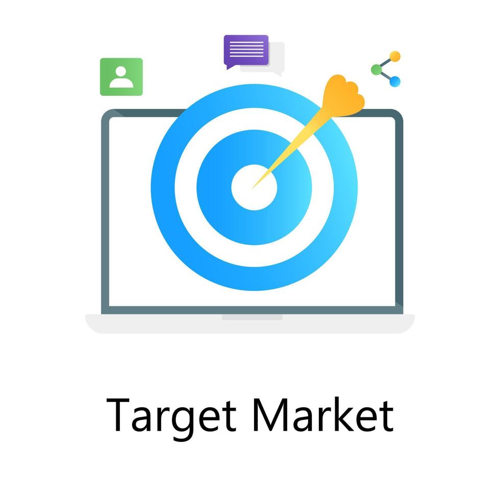 Modern flat gradient vector of target market