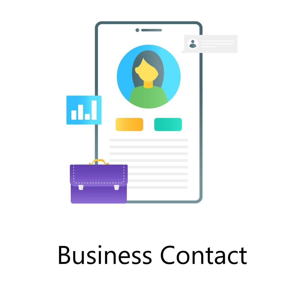 Business profile vector in modern flat gradient style