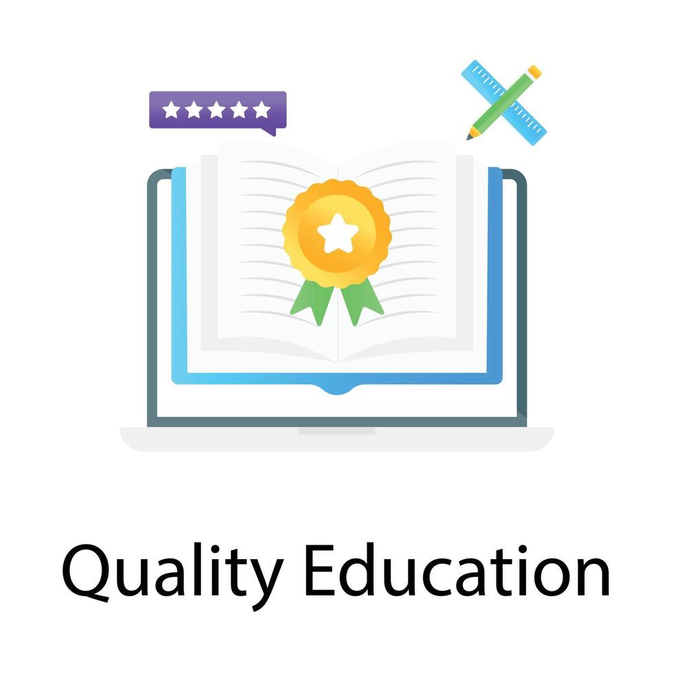 Quality education conceptual vector of best education,