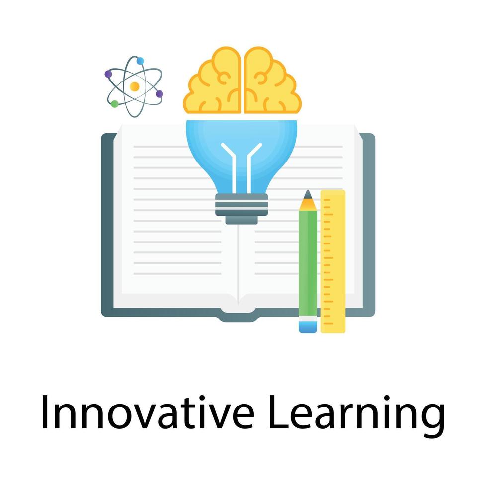 vector de gradiente plano editable de aprendizaje innovador