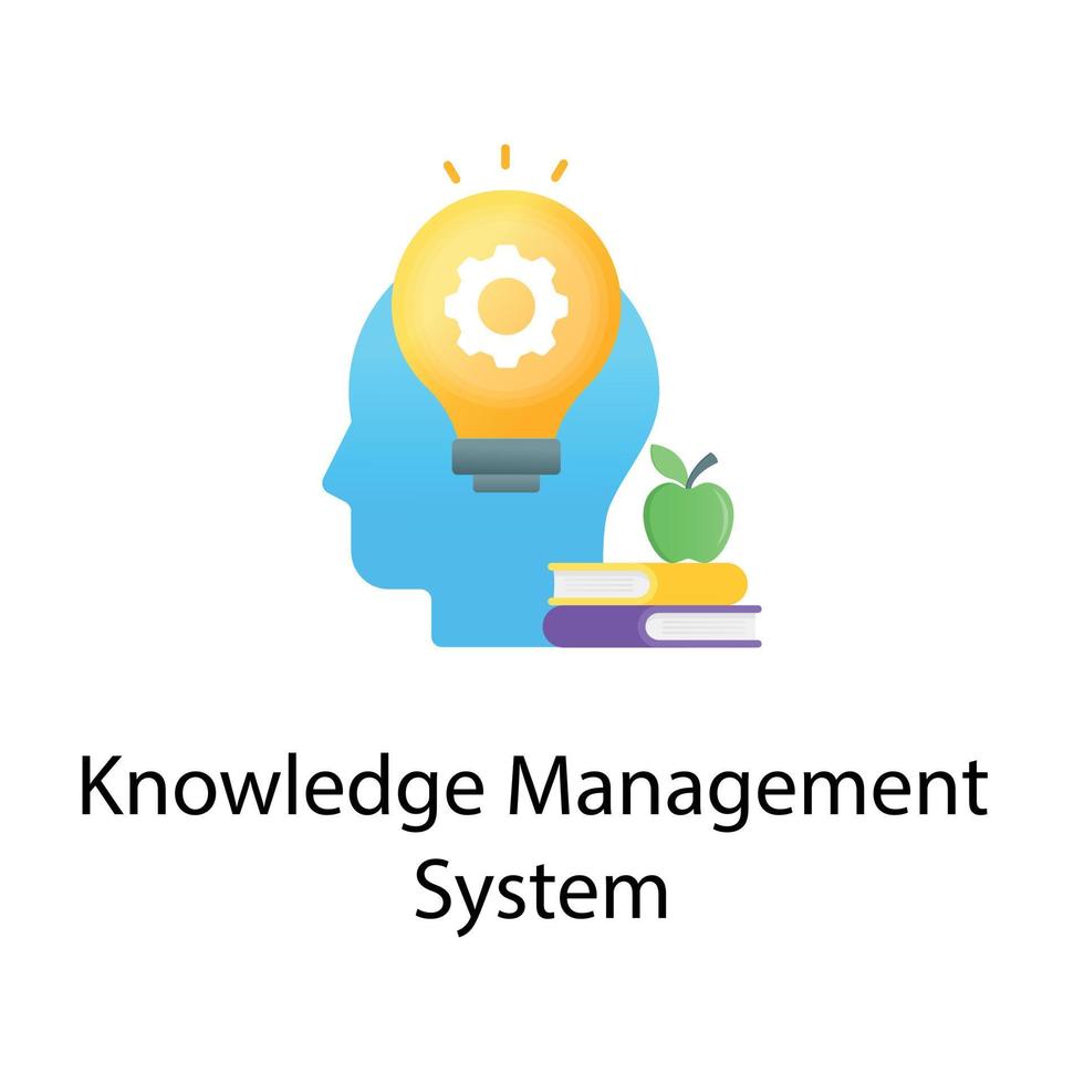 Modern flat gradient vector of knowledge management system 6867052 ...