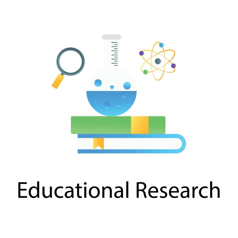 Trendy flat gradient vector of educational research