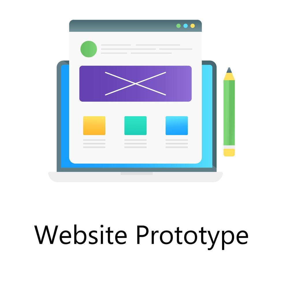 Conceptual gradient vector of website prototype