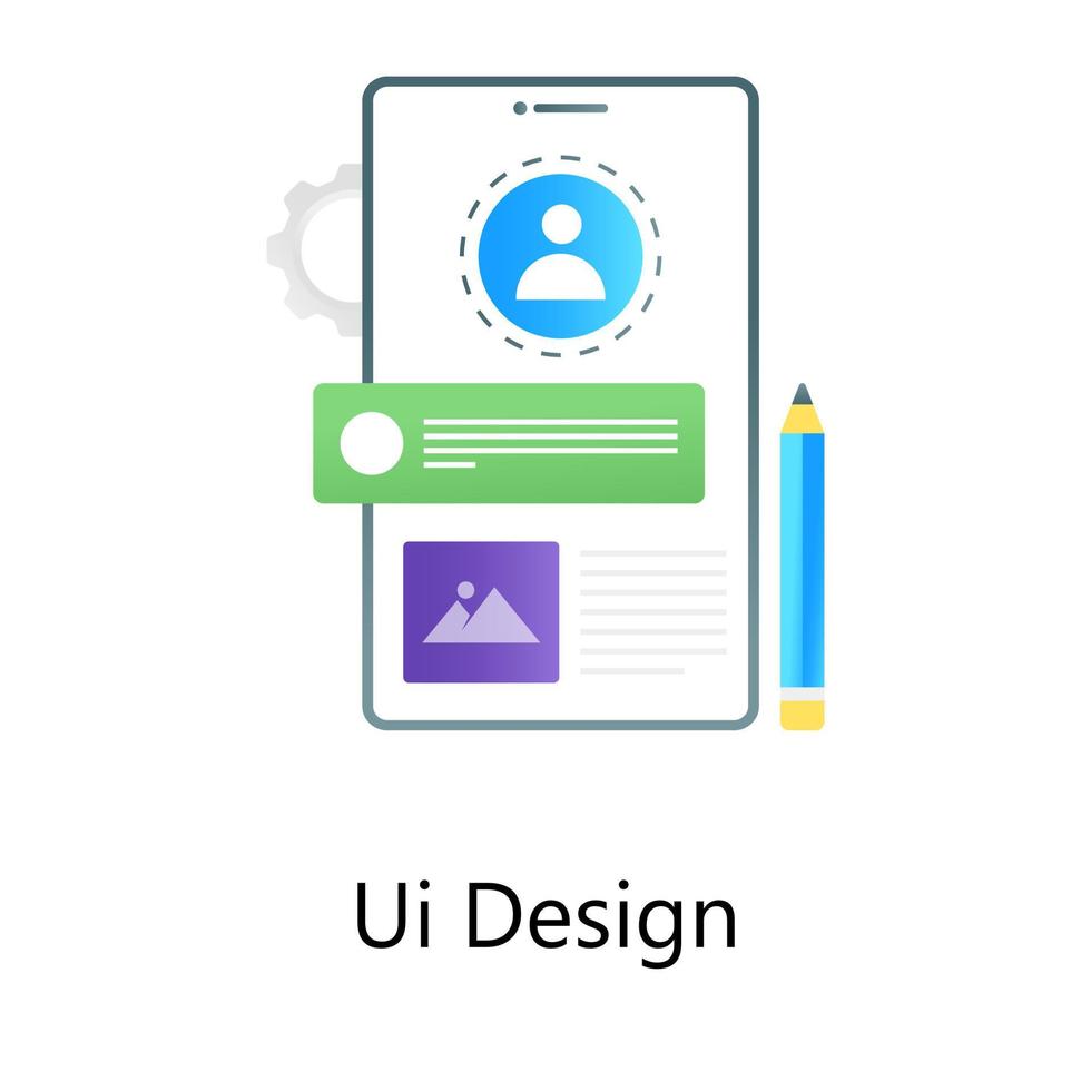 Editing media app, gradient vector of ui design