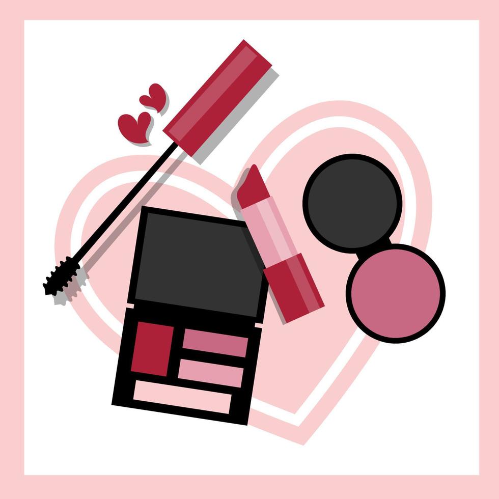 surtido de maquillaje vector