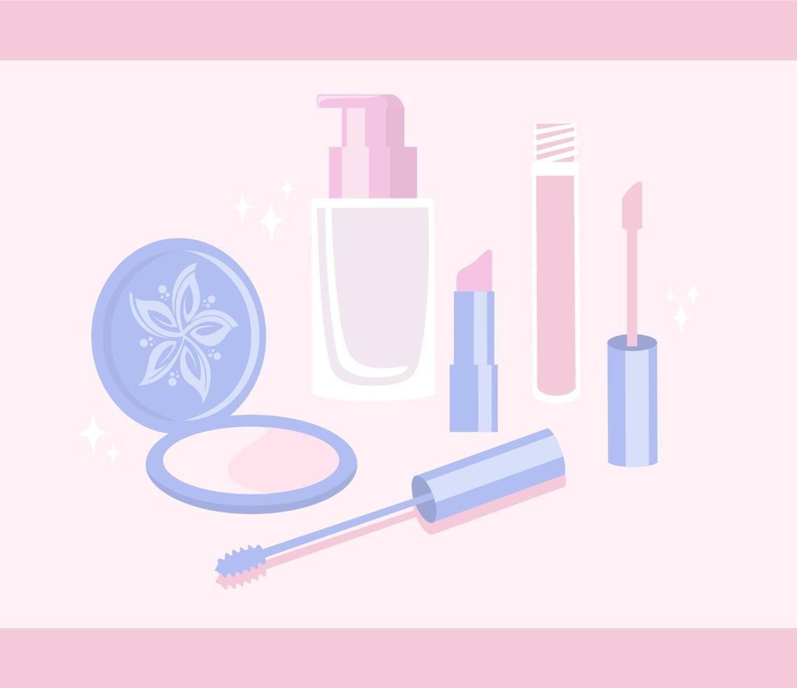 Assortment Of Makeup vector