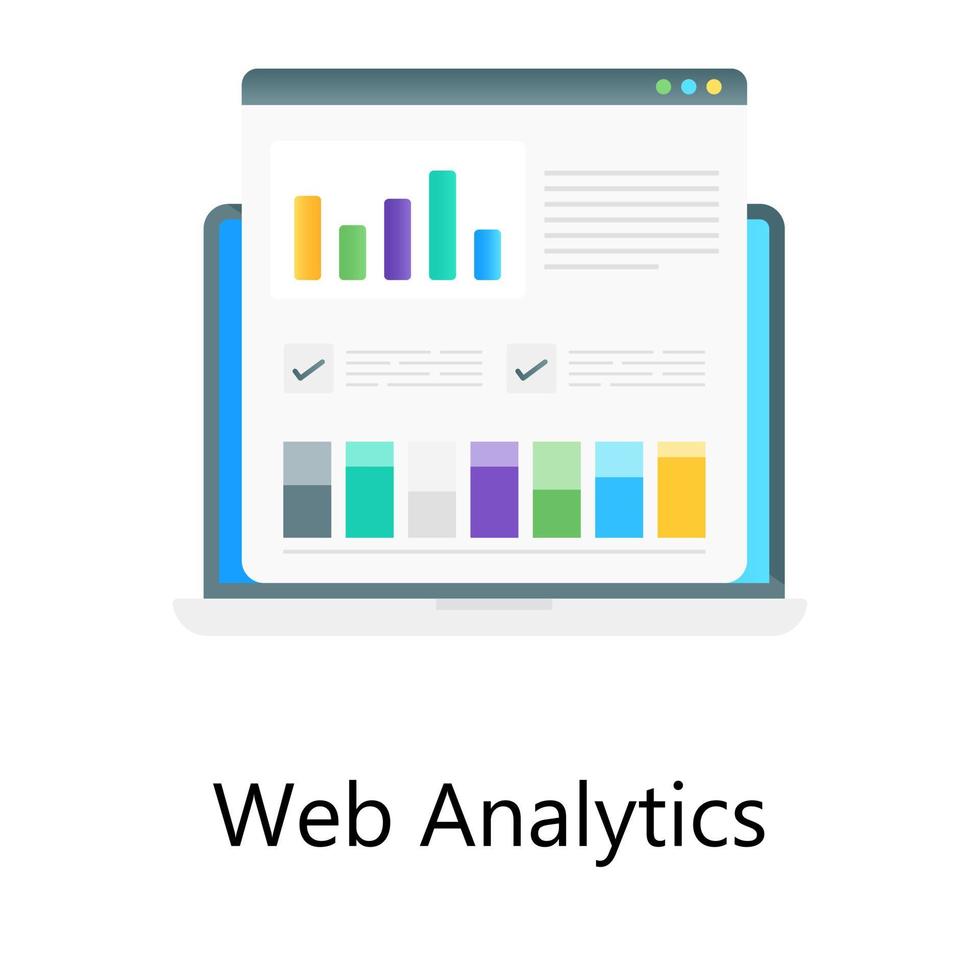vector of web analytics in gradient style, business infographic website