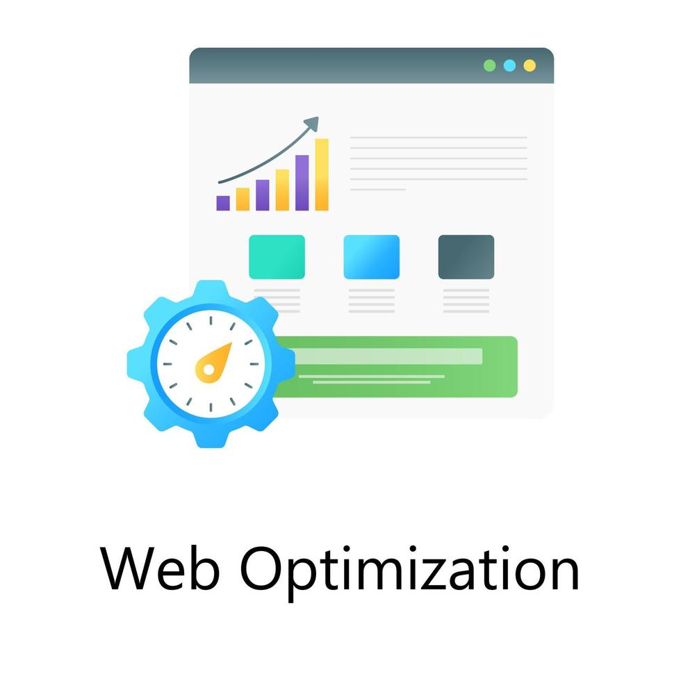 productividad en línea con análisis de negocios, vector de gradiente de optimización web