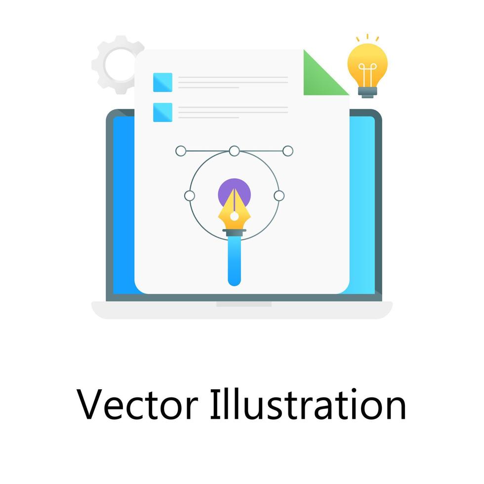 diseño vectorial degradado de ilustración vectorial, concepto creativo de curvatura web vector