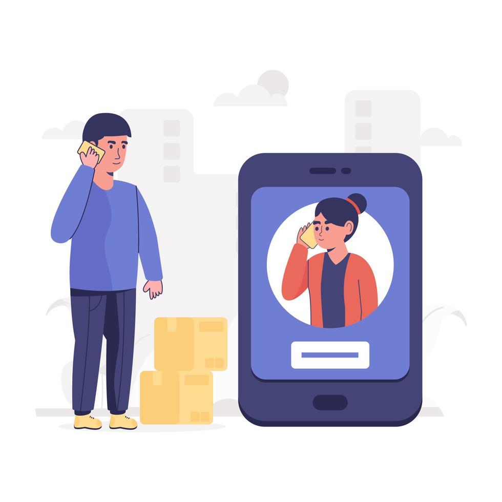 A flat illustration of logistics Delivery vector