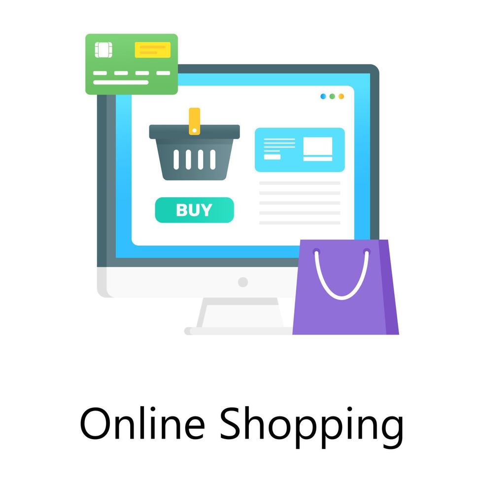 Ecommerce, online shopping vector in gradient design