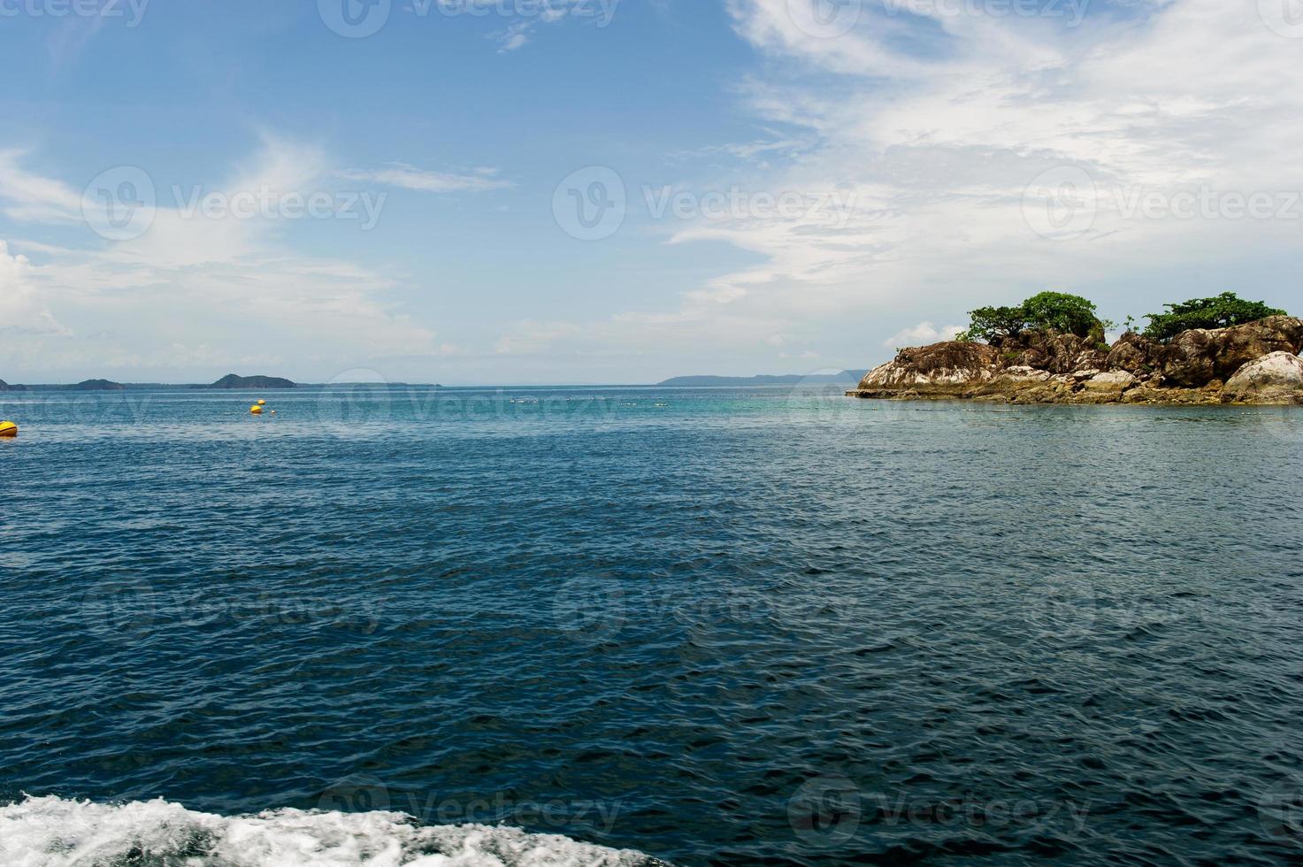 The beautiful sea and the beautiful mountains, the area for tourists to visit the beauty photo