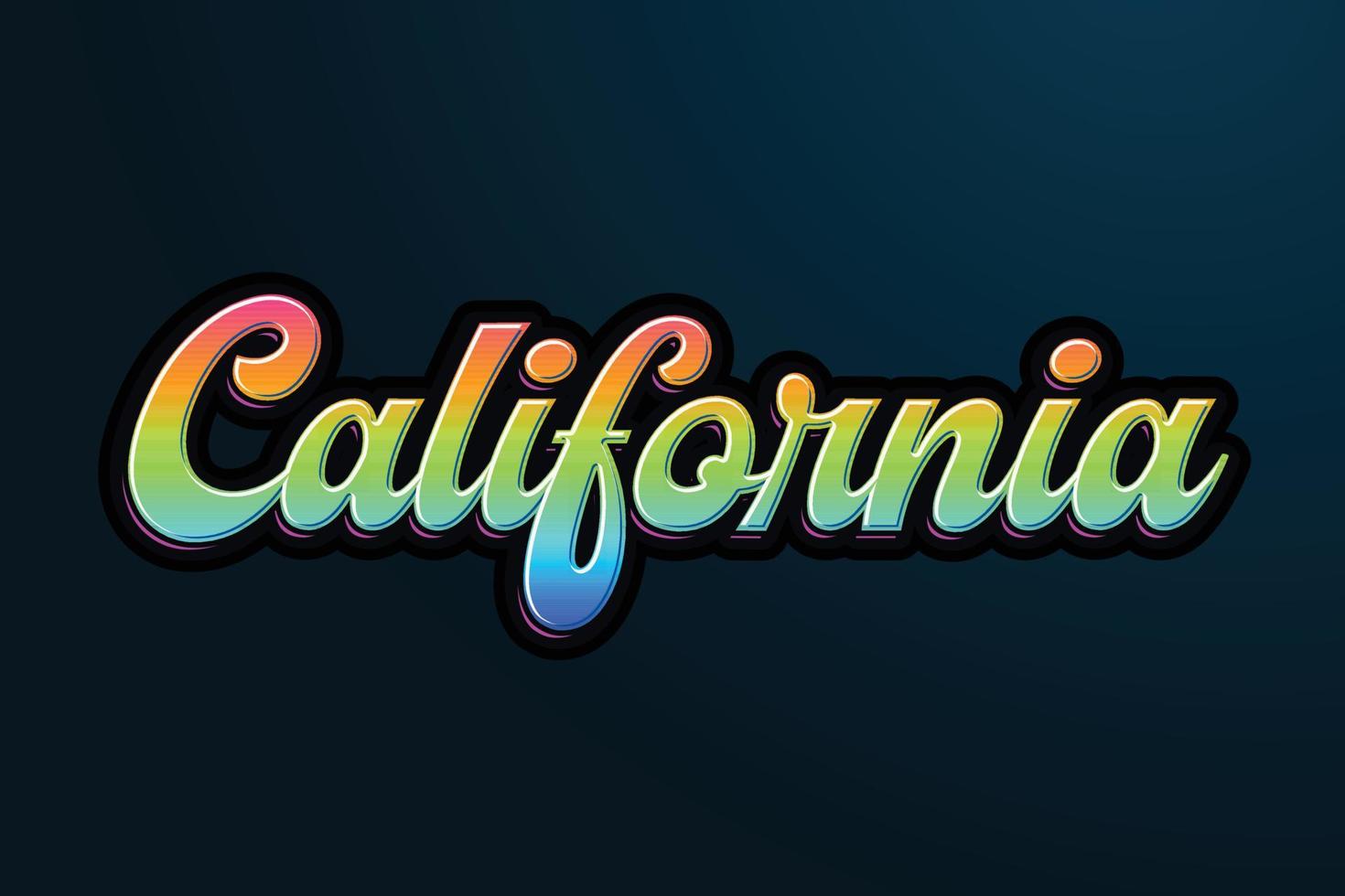 vector de tipografía de letras de california