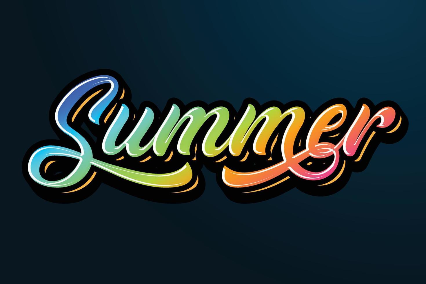 Summer Lettering typography vector