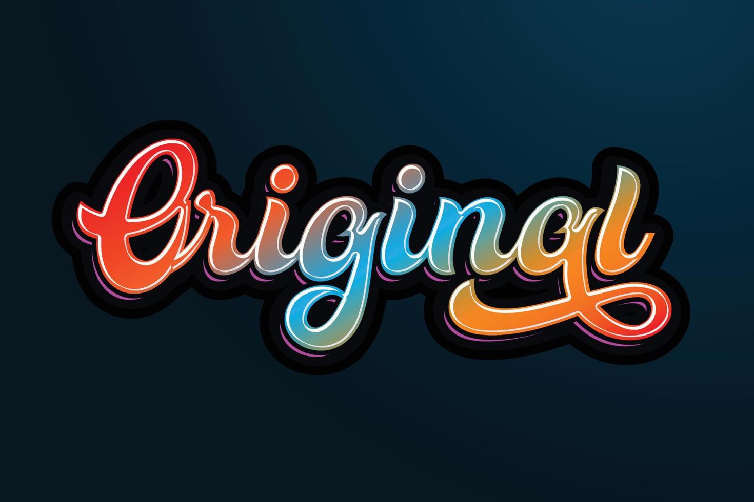 Original Lettering typography vector