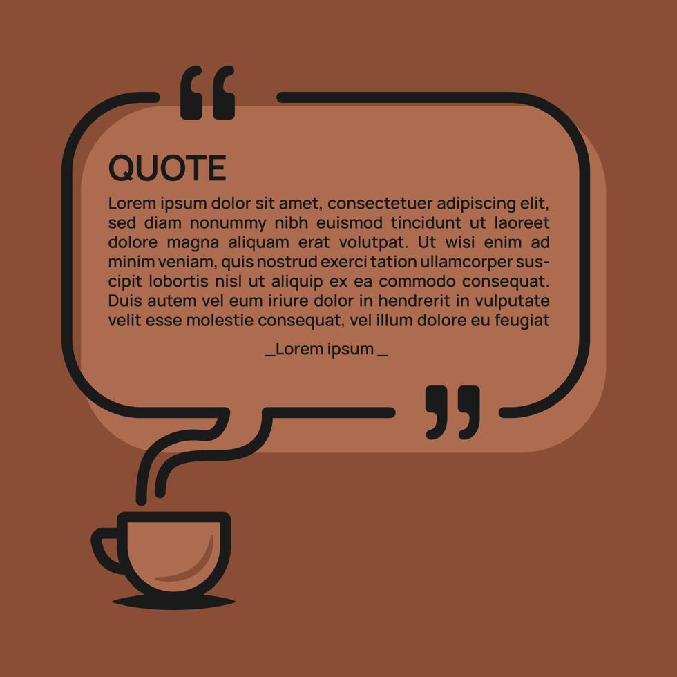 Quote banner coffee vector