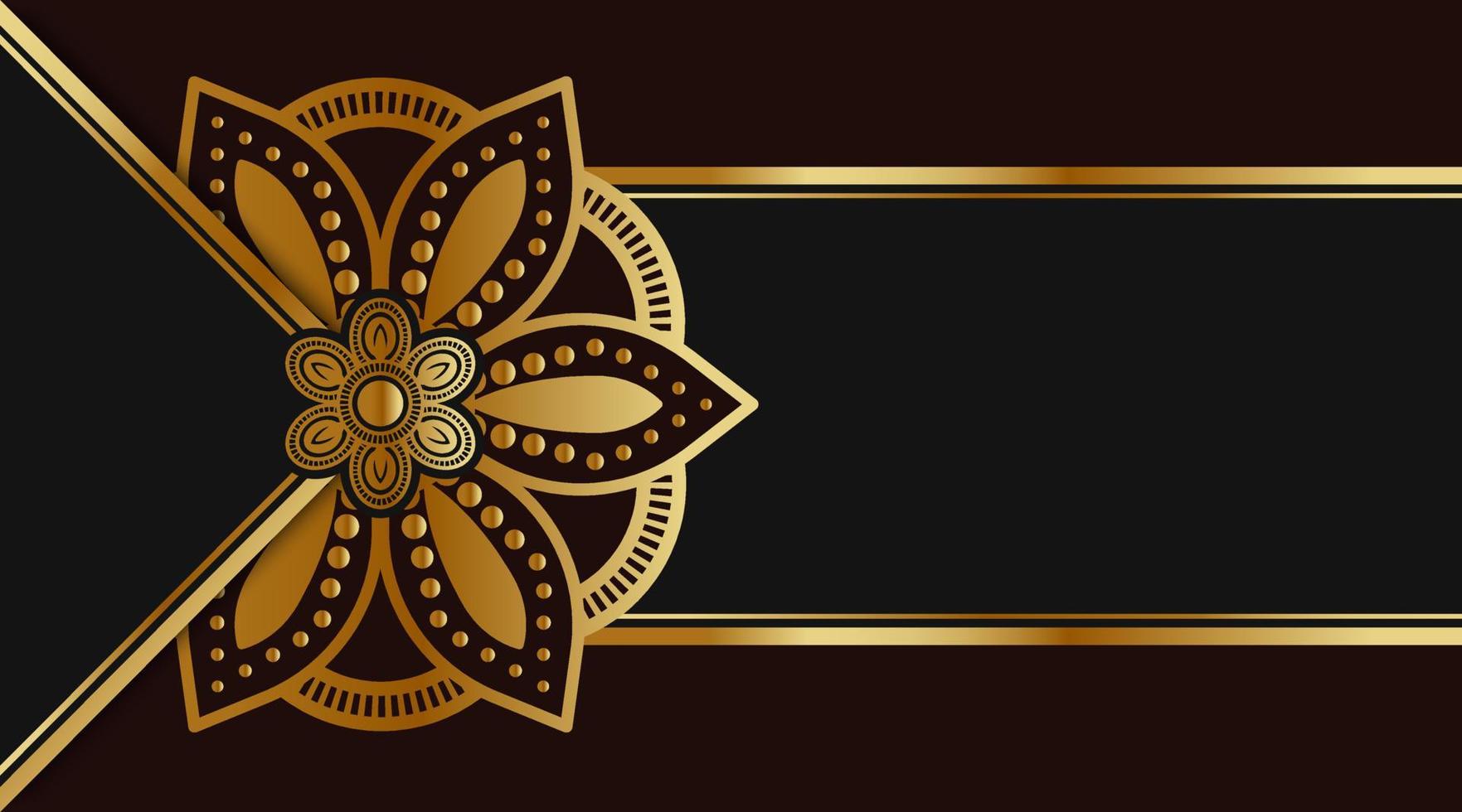 fondo de lujo, con decoración de mandala dorado vector