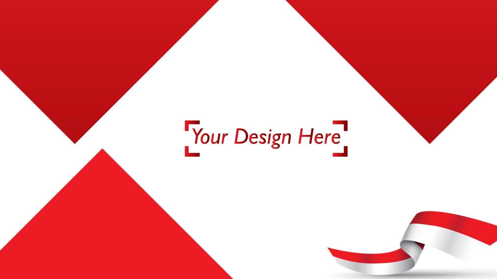 Indonesian Independence Day background template with empty space for text, design vector