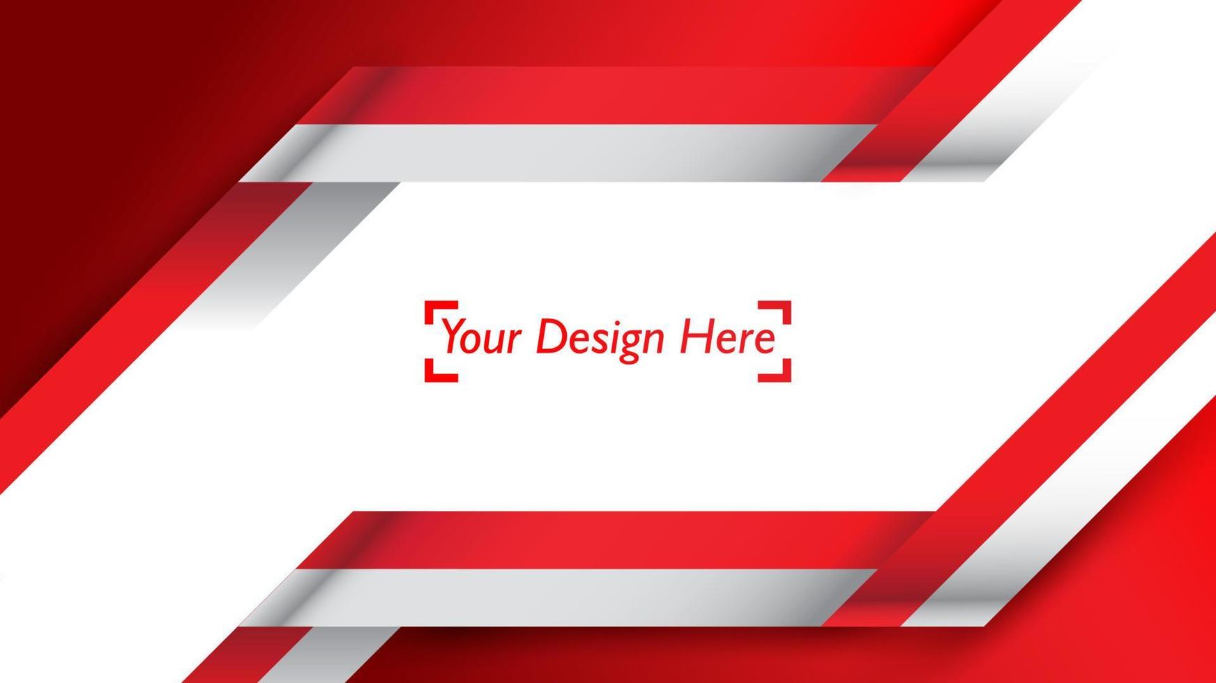 Indonesian patriotic background template with empty space for text, design, Holidays, Independence Day. Welcome to Indonesia concept - Vector