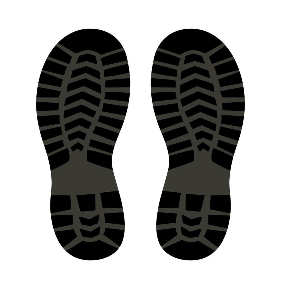 Illustration of a boots prints. vector
