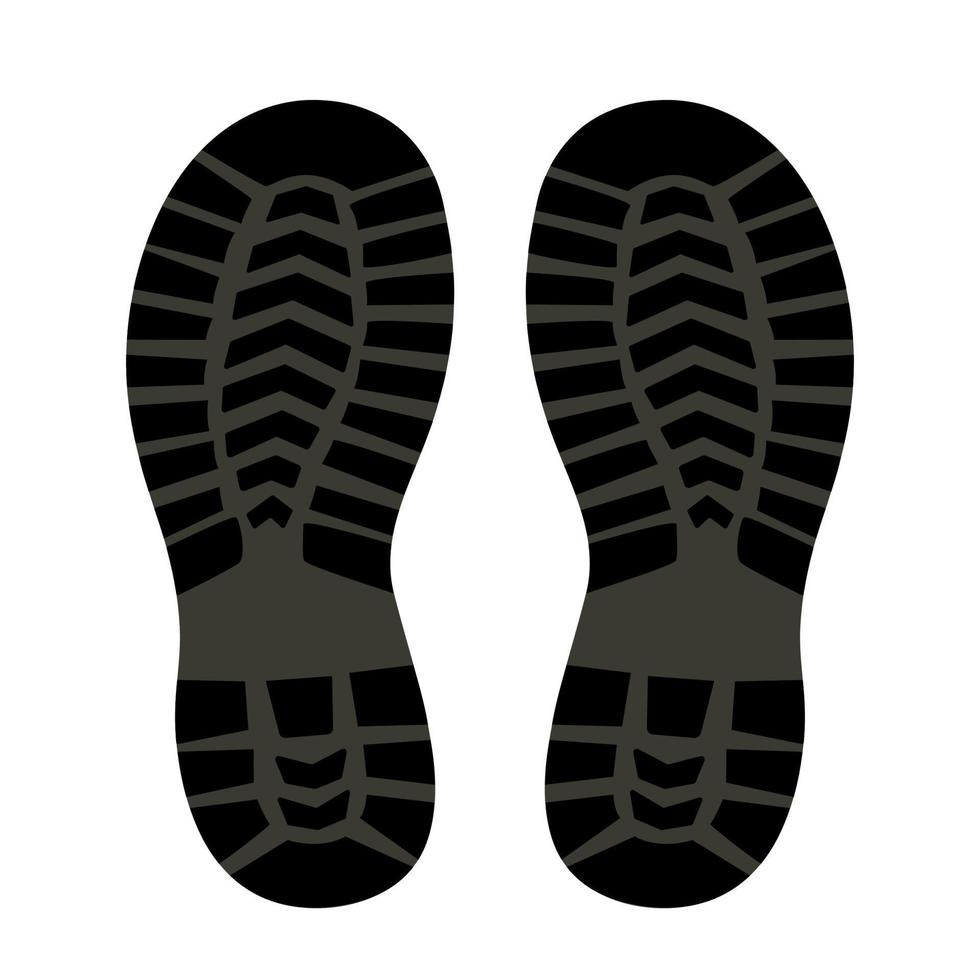 ilustración de unas huellas de botas. vector