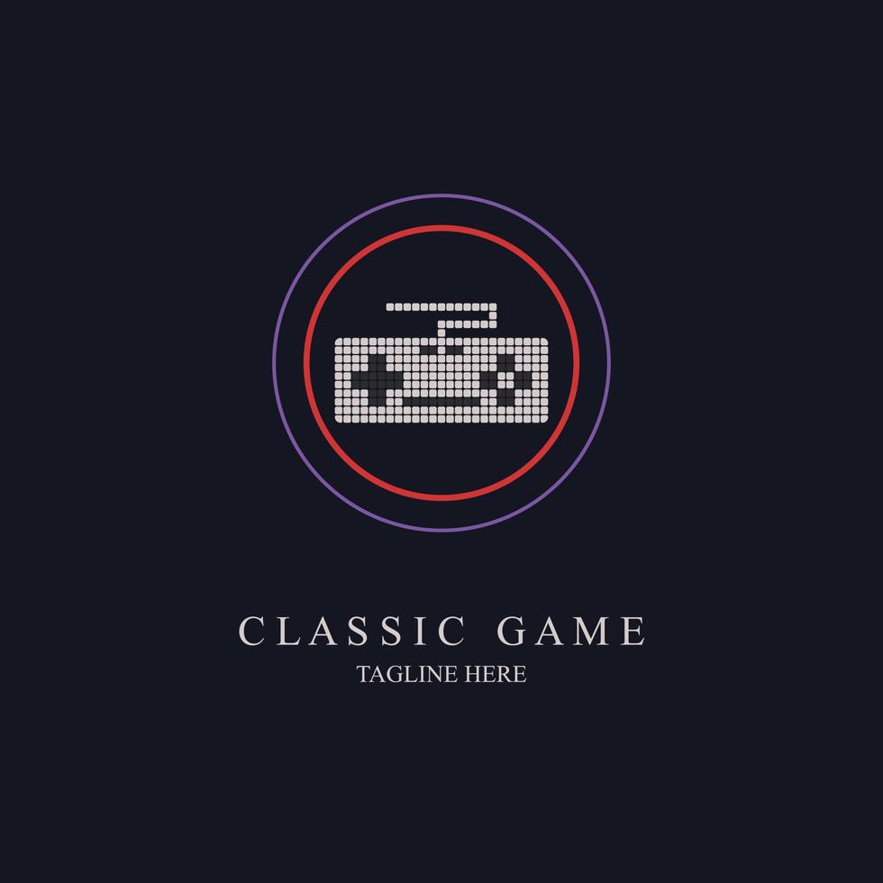 game stick controller vintage logo design template for brand or company and other vector