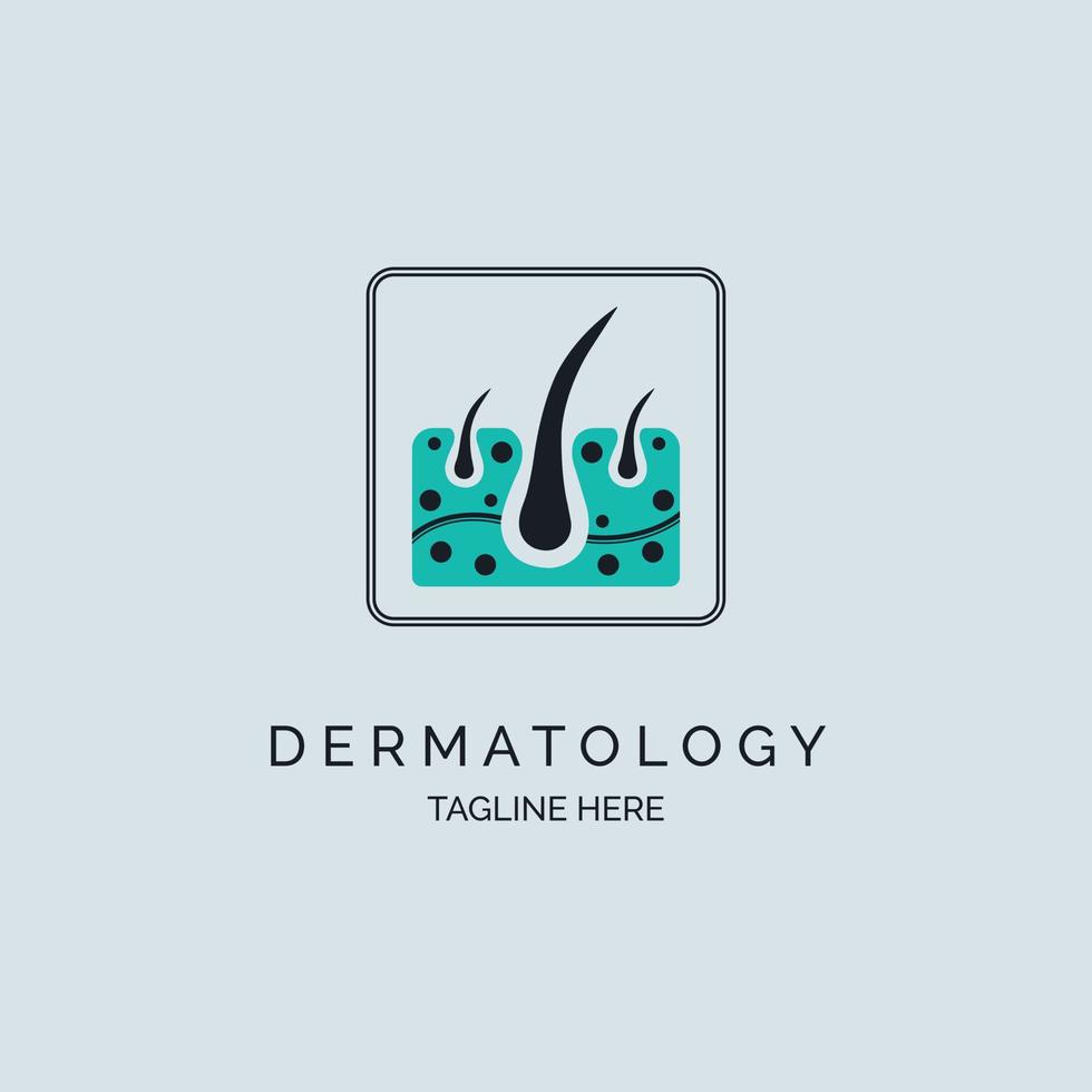 Dermatology skin clinic logo template design for brand or company and other vector