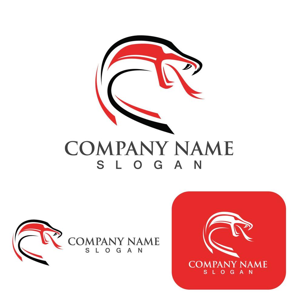 viper snake logo design element. danger snake icon. viper symbol vector