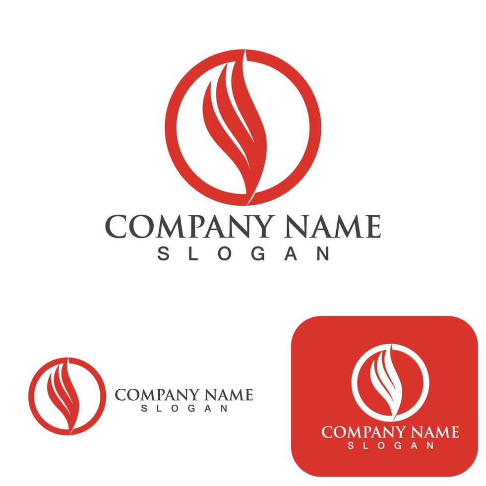 Fire flame logo vector illustration design template