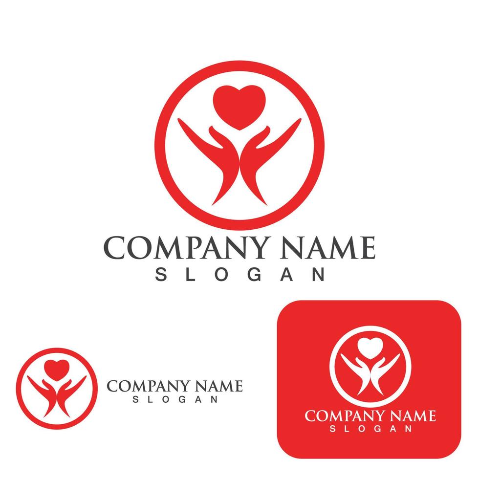 Hand care logo and symbol vector template eps10