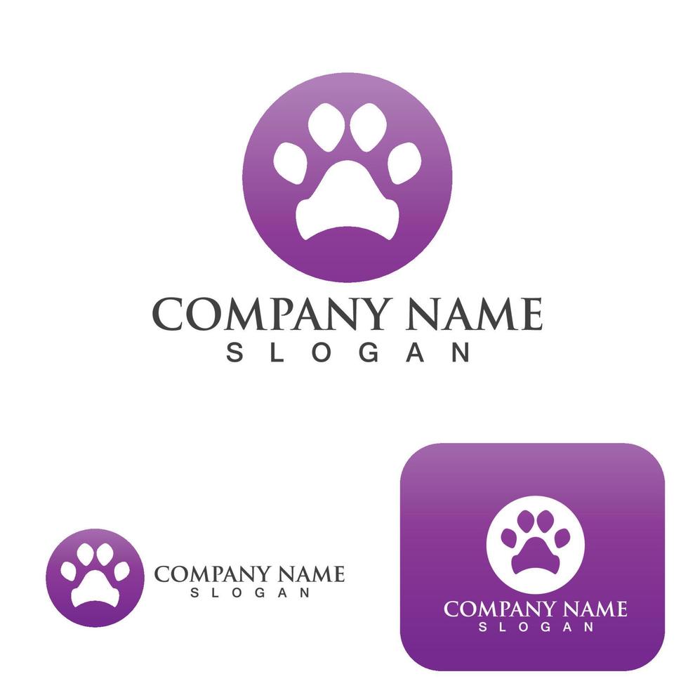 Dog paw Logo and symbol vector elements
