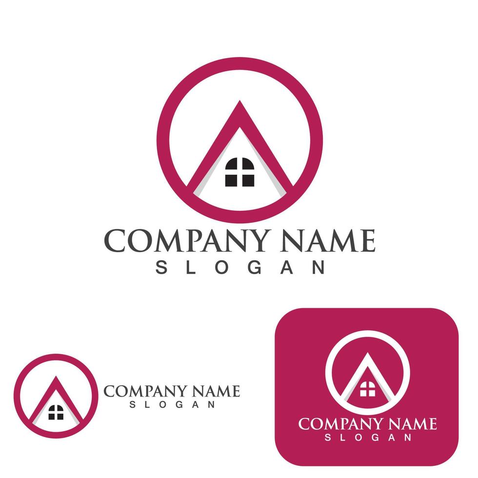 Home and building logo and symbol vector