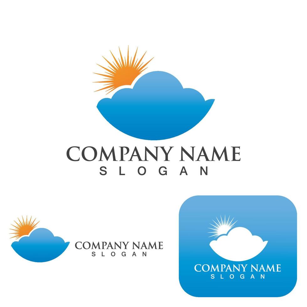 Cloud Logo And Symbol Icon template vector icon illustration design