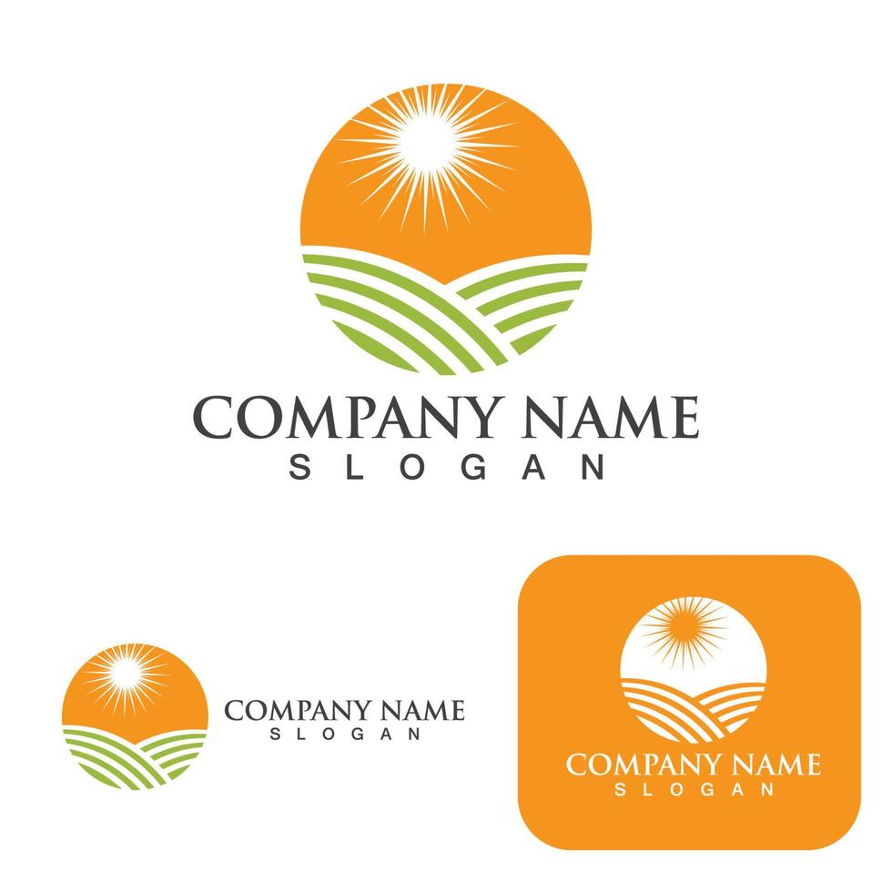 Tea garden logo and symbol vector eps10
