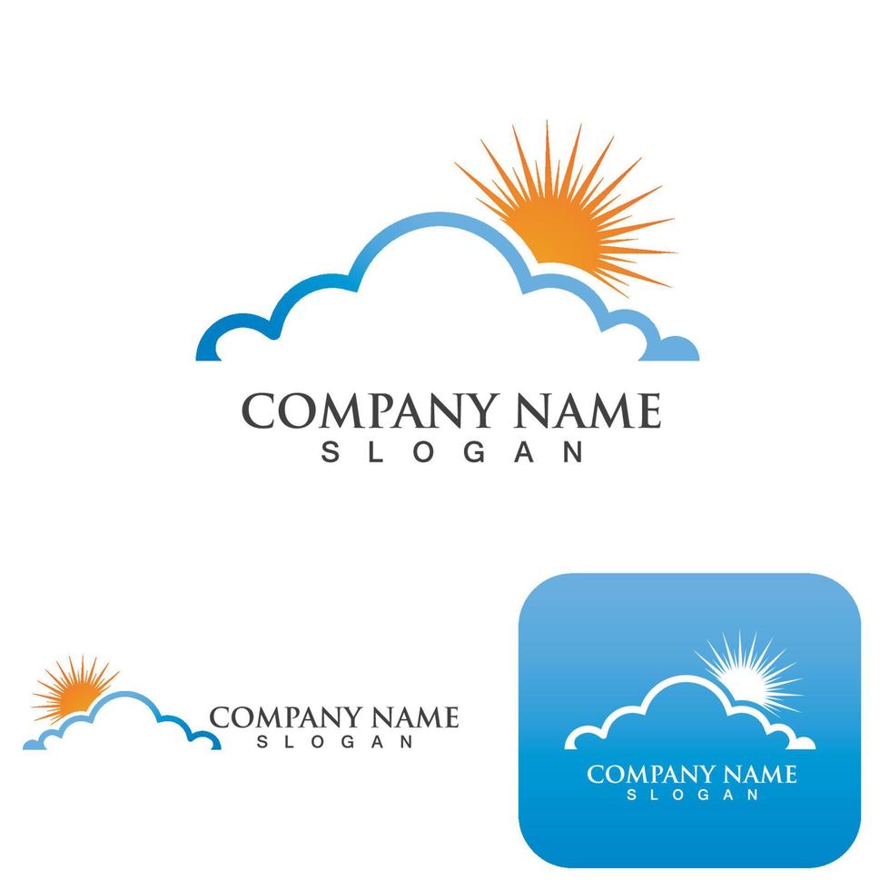 Cloud logo and symbol template vector