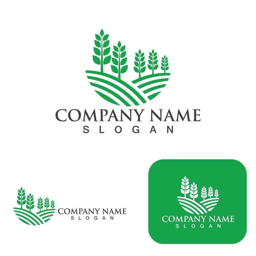 Tea garden logo and symbol vector eps10
