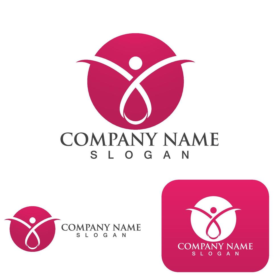 Human character logo sign vector