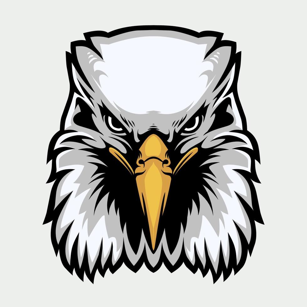 Eagle Head Mascot in Cartoon Style vector