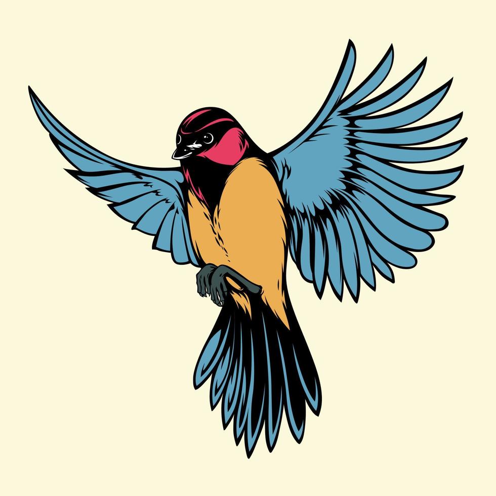 titbird ilustración vectorial dibujada a mano. vector