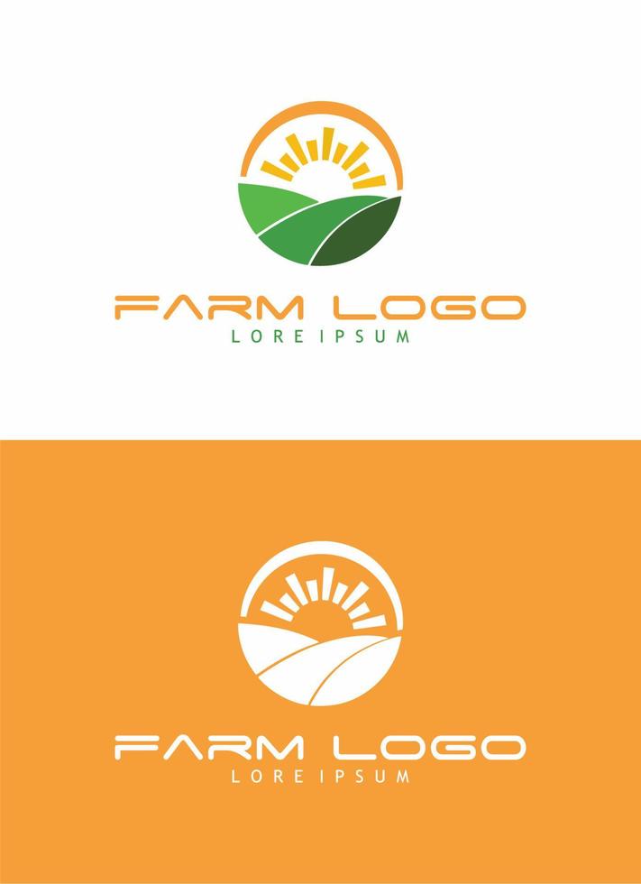 diseño de logotipo de empresa agrícola vector